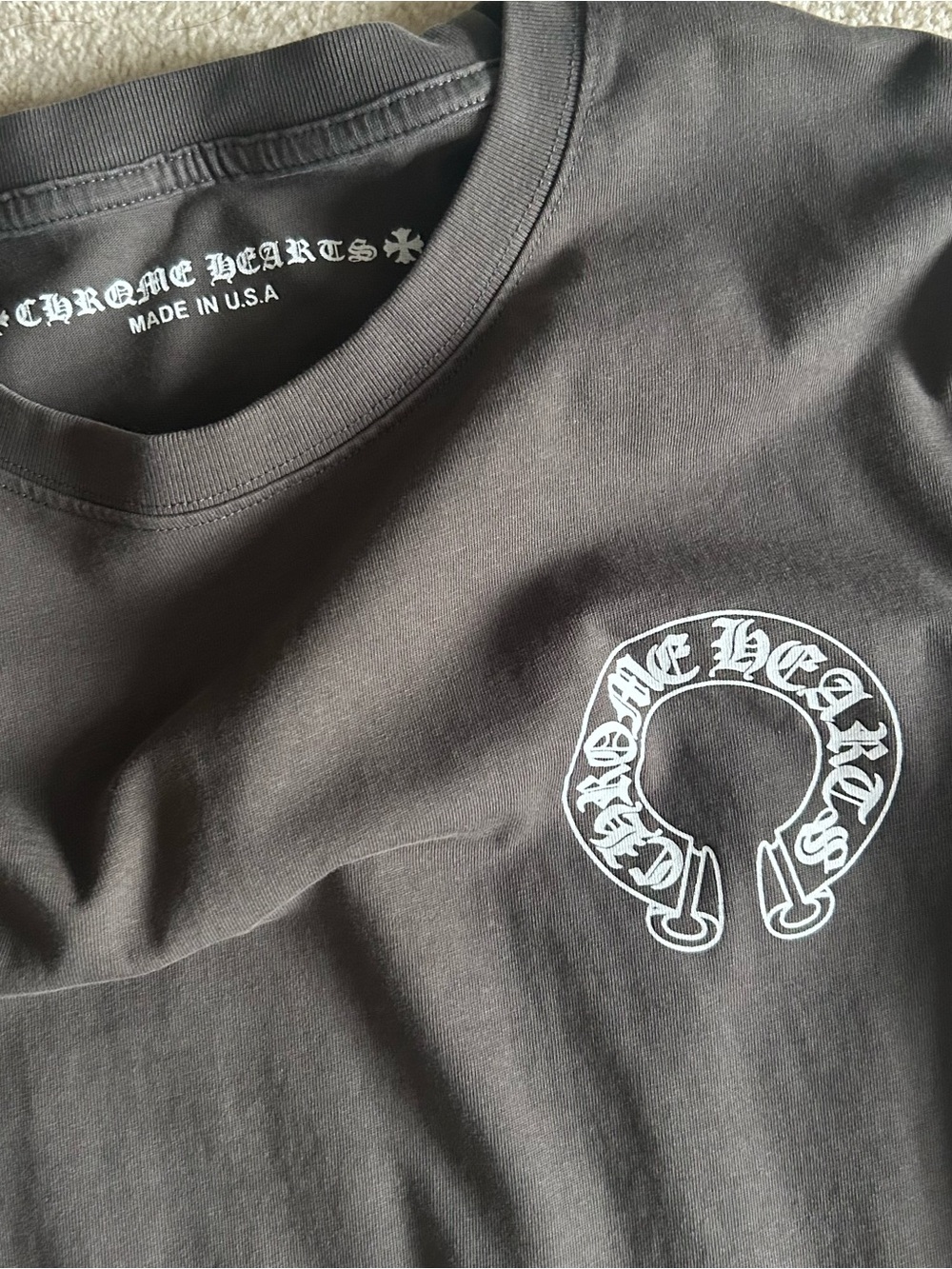 Medium Grey Chrome Hearts USA Long Sleeve Shirt - Picture 4 of 4